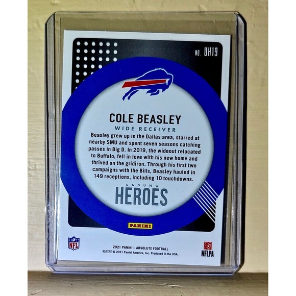 Cole Beasley 2021 Panini NFL Absolute Unsung Heroes Football #UH-19 Card - Picture 2 of 2